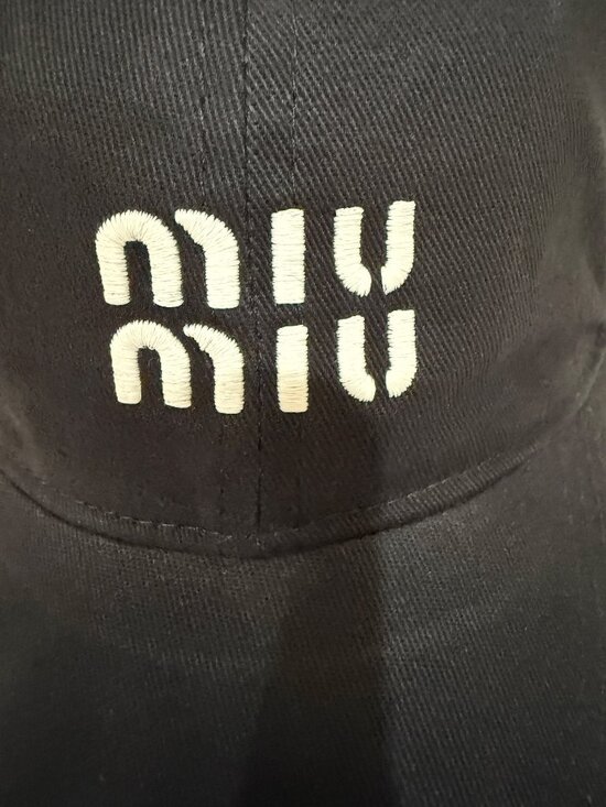 MIU MIU Drill Baseball Cap Black Brand New with Original Bag main image 12